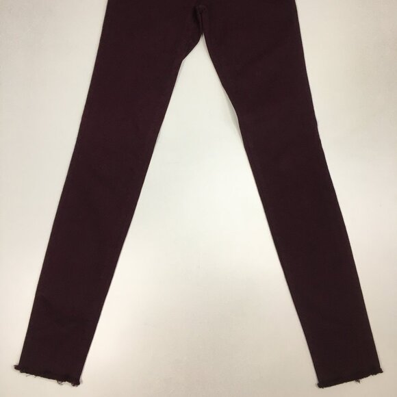 FRAME Denim Le Skinny De Jeanne Mahogany Wash Fray Hem Slim Fit Skinny Jeans - Picture 7 of 10